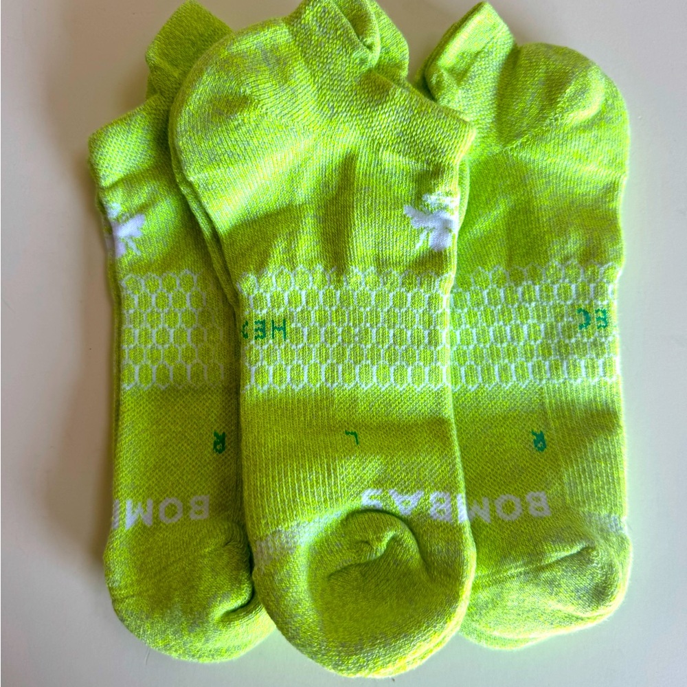 Bombas Ankle Socks, Green. (3pk) Medium